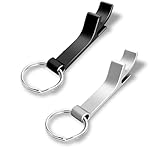 2 Stücke Flaschenöffner Schlüsselanhänger Metall,Bieröffner schlüsselanhänger Personalisiert,Bottle opener keychain,Beer opener keychain für Familie Camping Parteien (Black White)