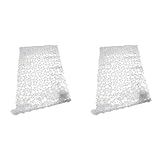 Feeuid 2 x Badematte aus Kieselsteinen für Badewanne, rutschfeste Matte für Badewanne und Dusche (transparent)