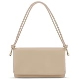 Expatrié Umhängetasche Damen Beige - Juliette - Stylische Clutch für Hochzeit, Party & Freizeit - 2 in 1 Kleine Handtasche - Crossbody Bag für Frauen - Längenverstellbarer Schultergurt