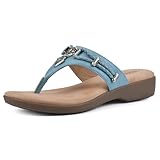 CLIFFS BY WHITE MOUNTAIN Damen Bailee Flipflop, Türkis/gewebt, 41.5 EU