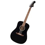 Fender California Debut Redondo Dreadnought Akustikgitarre, Fichtendecke, schwarzes Schlagbrett, Schwarz