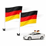 4er Autofahnen Adler Autoflagge Deutschland Auto Autofahne Fahne Flagge Deutschland Fanartikel für Fußball EM 2024