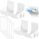 CONJURAIDE 4 Stück Küchen Organizer, Wandmontierter Schranktür Nein Stanzen Küchen Organizer Küche Müllsackständer Müllsackhalter Selbstklebend Mülltütenhalter Küchenorganizer für Müllsäcke Tüten