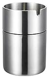 Chingde Aschenbecher aus Edelstahl, Aschenbecher für den Außenbereich, winddicht, Aschenbecher, Aschenbecher, Aschenbecher für den Haushalt, Büro, Garten (groß)