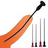 LZMYZ Silikon Harnröhrenvibrator 10 frequenz Harnröhren Vibrator Katheter Penis Plug Sex Spielzeug für Männer Vibrierende Harnröhren Stecker Penis Insertion Harnröhre Sound Dilatator(Schwarz-L)