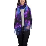 LimPac Universe Galaxy Star Space Damen-Winterschal, modisch, Kaschmir-Schals und Wraps, langer Fransenschal, 198,1 x 71,1 cm, Universum, Galaxie, Sterne, Weltraum, Einheitsgröße, Universum Galaxy