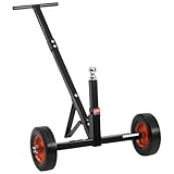 JCXIOC Bootsanhänger Transportwagen Anhängerwagen mit 600 Pfund Zunge, 16,5–22 Zoll Einstellbarer Höhe und 1-7/8 Anhängerkupplungskugel aus Stahl for den Transport von Autos Wohnmobilen