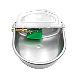 Svauoumu Automatische Tränken mit Schwimmerventil,Pferdetränken Aus Edelstahl, mit 1/2' Messingschwimmerventil, für Rinder, Schafe, Pferde, Alpakas und Hundetränken