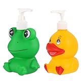 CLISPEED 2 Stück Flasche Drücken Seife Conditioner Spülmittelspender Zubehör Badezimmerdekor Flüssig Gel Flaschenspender Karikatur Spender Für Tierpumpflaschen Shampoo Sirup Vinyl-Material