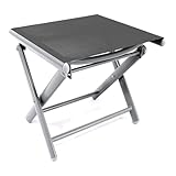 Mojawo® Garten - Fußhocker - zusammenklappbar - Klapphocker - witterungsbeständiges Aluminium - Gartenmöbel - Anthrazit