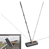 Bodenscheuerbürste – Bodenreinigungsschrubber, multifunktionale Schrubber mit langem Griff, verstellbarer Abzieher für Küche, Badewanne, WC, Fugenmörtel, Holz, Beton, Deck, Terrasse, Pool