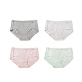 EXCEI Bikinis Taillenslips Frauen Mama Panties Stretch Und Comfortable Briefs Maxi Hipster Knickers (4er Pack) (Color : C, Size : M)