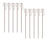 Absperrleinenhalter Laterneneisen Absperrhalter im Set 10 Stk 12x1250mm