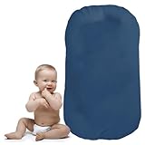 ULPYO Babybett für Ihr Bett, Atmungsaktive Baumwolle Nestchen Babybett Abnehmbar und Waschbar Tragbar Bettnestchen Baby Nest,Blue