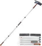 AIRLIWELL Professioneller Fensterwischerreiniger, 2-in-1-Duschwischer mit Verlängerungsstange, Teleskop-Fensterreiniger mit flexiblem Kopf, Glasreinigungswerkzeuge für den Innen- und Außenbereich, für