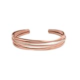 Purelei® Elegance Armcuff Damen – Verstellbarer Armreif (65-70) aus wasserfestem Edelstahl – in Gold & Silber – Zeitloses Design für stilvolle Frauen – Minimalistisches Statement-Armband (Rosegold)