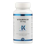 Klean Labs - Vitamin B1 (als Thiaminhydrochlorid) - 20mg pro Kapsel - 120 Kapseln - vegan, ohne Gentechnik, ohne Zusätze - zur Unterstützung der Psyche