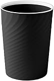 DZYHFCO Abfalleimer aus Kunststoff, nordischer Stil, Pressring, Mülleimer, rund, Kunststoff, Garabagedose für Küche, Badezimmer, Wohnzimmer, Büro, Wohnheim, Papierkorb, Mülleimer (Gold, 10 l)