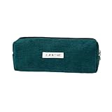 Nocyclonic 2PCS Cord-Stoff Federmäppchen Mäppchen Mädchen Teenager Stiftetasche Federtasche Pencil Case Schulmäppchen für Schule (Grasgrün)