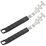 AIDIRui 2 Stück hitzebeständige Grillrostheber Anti-Verbrühung Grillrost Heber Werkzeug BBQ Werkzeuge Zubehör für Camping