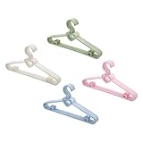 Amosfun 20 Stück Kleiderbügel aus Robustem rutschfest Schmal und Schadstofffrei für Junge Mädchen und Kleinkinder Farbiges Sortiment Weiß Rosa Blau Grün Schonend für Empfindliche Kleidung