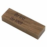 MEMORABBIT Holz-Stick USB Flash Drive Memory Wood 1-128 GB 2.0/3.0 Walnuß/Ahorn Holz (1 Stück mit Gravur/Walnuß (Dark Wood), 4 GB 2.0)