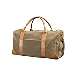 Shangyue Personalisierte bestickte Reisetasche, bestickter Name Weekender, Segeltuch, Reisetasche für Herren, personalisiertes Geburtstagsgeschenk, Grün , modisch