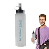 Zusammenklappbare Wasserflasche – Wasserflasche Für Das Fitnessstudio | Erfrischungsgetränkeflasche Für Den Sport | 500 Ml Tragbare Wasserflaschen Mit Deckel | Weiche Outdoor-Trinkflasche | Lebensmitt