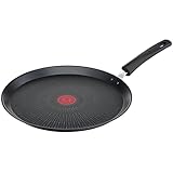 Tefal G25939 Unlimited On Crêpepfanne | 28 cm | mit kratzfester Titanium Antihaft-Beschichtung | Thermo-Signal | PFOA-frei | geeignet für alle Herdarten, auch für Induktionsherde | schwarz