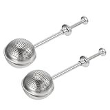 PAMINGONO Edelstahl Teefilter und Pulverstreuer 2 Stück Multifunktionaler Gewürzsieb für Losen Tee Mehl Zucker und Gewürze Küchen Infuser für Tee und Backzubehör