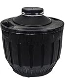 Glasballon 16L, Gärballon mit Hartplastikhülle, Gesamttrübung, Weite Öffnung, Unzerbrechliche starre Griffe, Gummistopfen, Weinballon, Glasgärballon, Gärbehälter, Gäreimer 16L