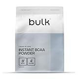 Bulk Instant BCAA Pulver, 8 g verzweigtkettige Aminosäuren pro Portion, Zitrone und Limette, 500 g