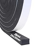 Dichtungsband Selbstklebend, Schaumstoff Dichtungsband 25mm(B) x20mm(D), Moosgummi selbstklebend für Tür Fenster, türdichtung, wetterfest, Anti-Kollision, Schalldämmung, Gesamtlänge 5 m