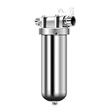 Wasserfiltersystem, Untertisch-Wasserfilter, Neuer zentraler Wasseraufbereiter for Leitungswasser aus Edelstahl 304, Haushaltswasseraufbereiter mit Filter for das ganze Haus für Küche, Bad, Wohnmobil