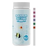 Dubbulon Aquarium Wassertest Kit,100 Stück Teich Teststreifen | 6-in-1 Wassertest zur Überwachung für täglichen Gebrauch Anfänger Haushalt Reise Salzwasser
