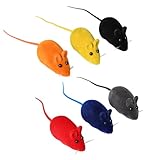 Pumwoy 6 Stück Katzenspielzeug Maus, Quietschende Mäuse Quietschende Mäuse, Spielzeugmäuse für Katzen Spielzeugmaus Katzen, Spielzeugmaus Katzenfür Kätzchen jeden Alters