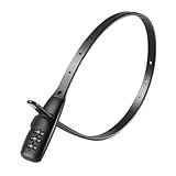 Zip Tie Lock with Combination, Helmet and Cycle Lock Cable, Secure and Adjustable Fit, Anti-Theft Security for Door, Stroller, Gate, Skis, Scooters, Skateboards, 10.04x0.39 inches