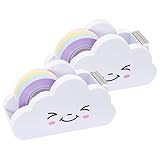 Homoyoyo 2Sätze Bunter Klebebandspender Aus Robustem Praktischer Bandschneider Für Büro Schule Und Zuhause Für Kreative Projekte Und Organisation