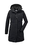 Killtec Damen Parka Funktionsparka mit abzippbarer Kapuze KOW 165 WMN PRK wasserdicht, Winddicht, atmungsaktiv 00200-schwarz 40