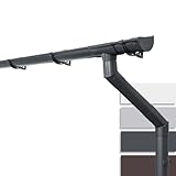 INEFA Dachrinnen Set Gartenhaus, Carport, Terrasse, NW100 / 100mm halbrund 6m Anthrazit 1 Dachseite, Regenrinne PVC für Pultdach, Made in Germany