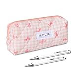 Prizmxed Schleife Federmäppchen klein, Federtasche Mädchen süßes Design, etui Schule geeignet für Schreibwaren, Kosmetikaufbewahrung, geeignet für Mädchen und Erwachsene Frauen (Rosa)