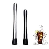 HSTWODE 2 Stück Cocktail Stössel - Ice Crusher,Edelstahl StößEl zum Debuggen Köstlicher Cocktails,Getränke und Säfte