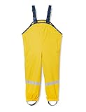 Playshoes Unisex Kinder Matschhose Regenlatzhose Textilfutter Wind- Und Wasserdichte Regenhose Regenbekleidung, Gelb, 116 EU