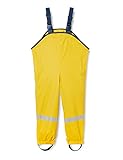 Playshoes Unisex Kinder Wind- und wasserdichte Regenhose Regenbekleidung Matschhose Regenlatzhose Textilfutter Gelb 92