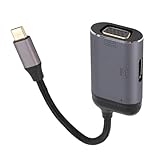 DAUERHAFT Adapter, 3840 X 2160 Auflösung, Mehrere Anschlüsse, Aluminiumlegierung, Schnelles Aufladen, auf-HD-Multimedia-Schnittstellen-Adapter, Plug-and-Play für Laptop für PC