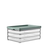 Mepal Wurst Aufbewahrung Kühlschrank mit 3 lagen - Kühlschrank Organizer Aufschnitt - 3 Separate Aufschnittboxen für Kühlschrank und Organisation in der Küche - 3 x 500 ml - Nordic sage