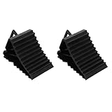 GRIRIW 2 Stück Auto Reifenkeile aus Langlebigem PP Kompakte Radkeile Zur Fahrzeugfixierung rutschfeste Wagenkeile für Pkw und Transporter