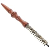 Veemoon Kleine Rundbürste aus Wildschweinborsten Hitzebeständig mit Präzisionsschwanz für Kurzes Haar Tragbare Lockenbürste zum Föhnen für Männer und Frauen