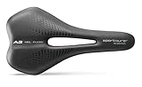 Selle Italia A3 GEL FLOW - Fahrradsattel, komfortabel mit Gel, anatomische Aussparung, wasserdicht und für alle Fahrradtypen geeignet - Schwarz