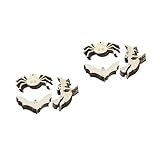 SHINEOFI 2 Sätze Halloween-dekorationen Ornament Groß Halloween Party Halloween Dekoration Baustützen Eincremehilfe Hängende Bastelrequisiten Aus Holz Hängendes Holzhandwerk 30 Stück * 2